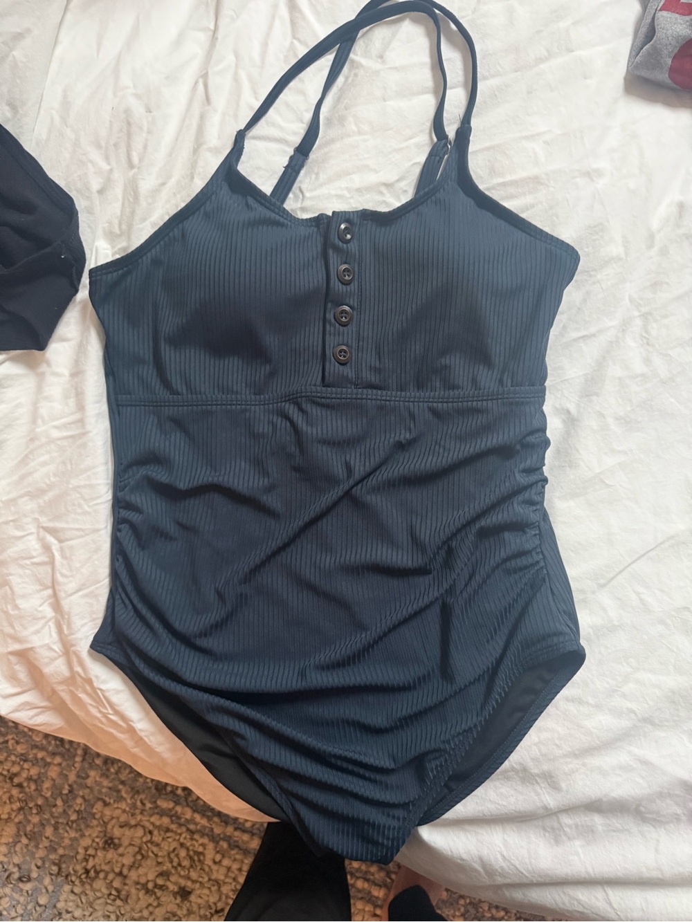 Navy maternity swimsuit